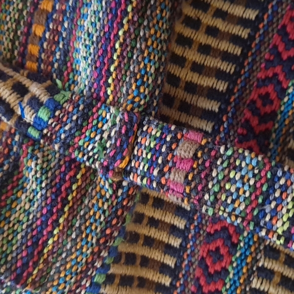 Bohemian woven multicolored backpack - Picture 7 of 11